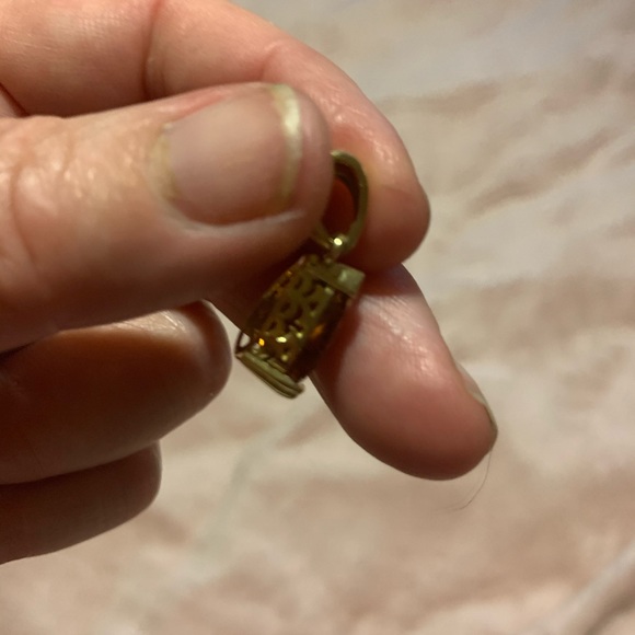 Estate 14k Citrine Lg bale pendant - Picture 5 of 5